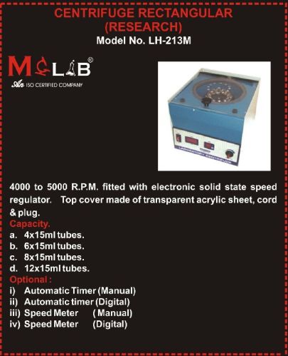 Fully Automatic Rectangular Centrifuge, Color : Blue