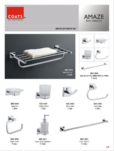 Stainless Steel Amaze Bath Collection, For Bathroom Fittings, Color : Silver