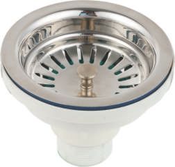 Round Stainless Steel Crystal Sink Coupling, For Basin, Bathroom, Washroom, Style : Strainer