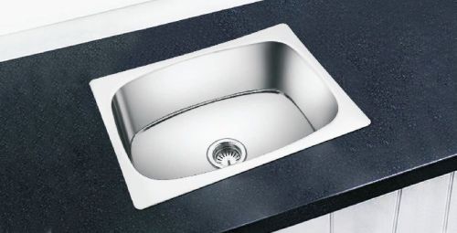 Square Gold Series Single Bowl Sink, For Bathroom, Kitchen, Color : Silver