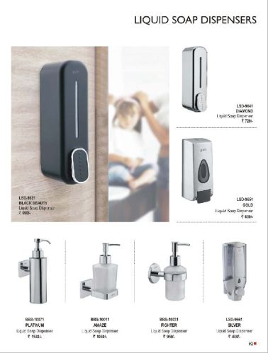 Silver Stainless Steel Liquid Soap Dispenser, Capacity : 1200ml