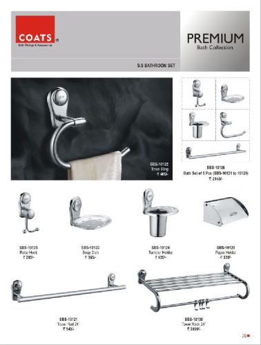 Stainless Steel Premium Bath Collection, For Bathroom Fittings, Feature : Eco-Friendly, Disposable