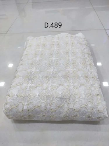 All Over Embroidery Work Fabric, Width : 44 Inches/ 112 Cm