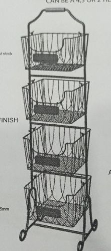 4 Tier Iron Basket For Home, Kitchen