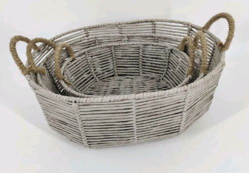 Jute Oval Basket With Handle