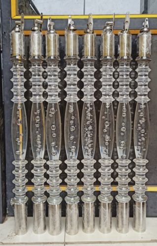 Multi Color 63mm Acrylic Railing Baluster With SS304, For Home, Grade : PMMA