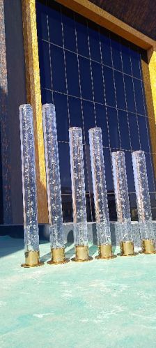 Acrylic Bubble Round Decorative Rod, For Stair, Home, Hotel, Office, Feature : Durable, Fine Finished