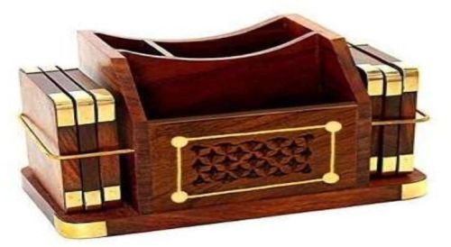 Wooden Spoon Stand With Tea Coaster Set