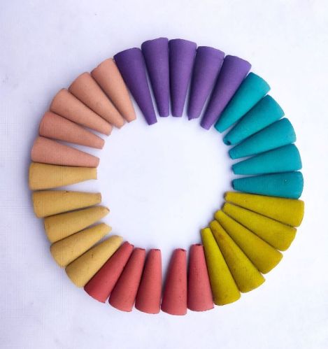 Colored Raw Dhoop Cones, For Fragrance, Spiritual Use, Feature : Anti-Odour, Aromatic, Best Quality