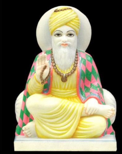 Polished Marble Guru Nanak Statue, For Shiny, Dust Resistance, Pattern : Painted