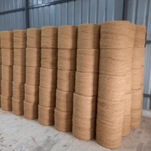 Double Twist Coconut Fibre Coir Yarn, For Rugs, Carpets, Packing Material, Feature : Eco Friendly