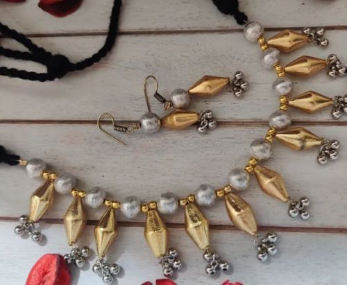 Gold Plated Adjustable Necklace Set, Gender : Female