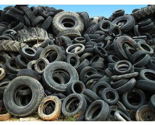 Rubber Old Tyre Scrap, Color : Black