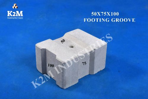 50 X 75 X 100mm Groove Footing Concrete Cover Blocks