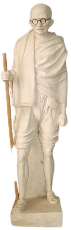 Plain Polished Marble Mahatma Gandhi Statue