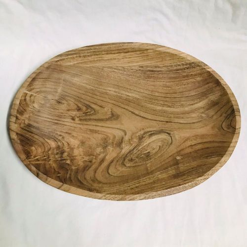 Polished Plain Acacia Wood Plate, Color : Light Brown