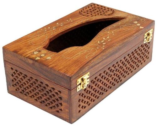 Sheesham Wood Napkin Holder, Packaging Type : Paper Box