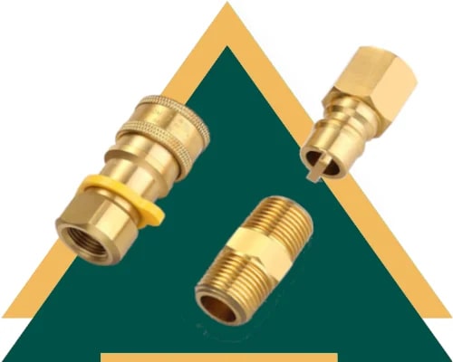 Polished Brass Gas Quick Connector, Certification : ISI Certified