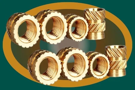 Round Polished Brass Heat Set Inserts, For Industrial, Size : Standard