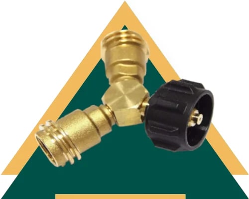 Polished Brass Propane Splitter Connector, For Industrial, Certification : ISI Certified