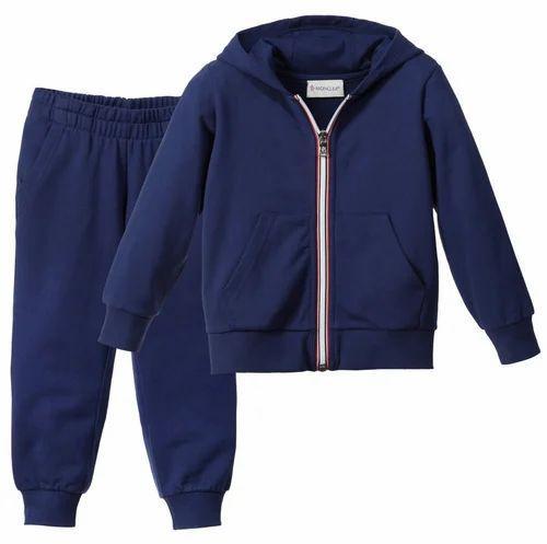 Plain Kids Cotton Tracksuit, Size : M, XL, X-Small