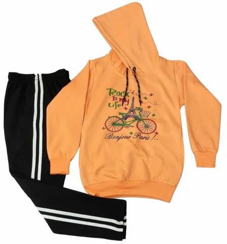Plain Kids Hosiery Tracksuit, Size : M, XL, X-Small