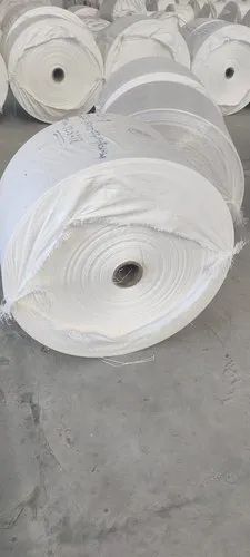 Plain PP Laminated Fabric Roll, Color : White