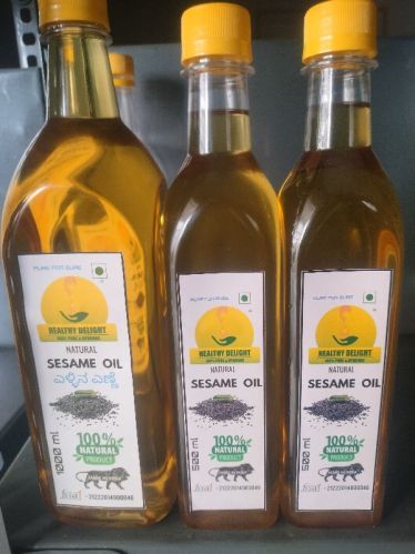 Healthy Delight Wood Pressed Sesame Oil, For Cooking, Packaging Type : Plastic Bottle, PET Bottle