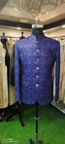 Embordry Belbet Stitched Jodhpuri Suit 2019, Size : XL