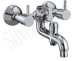 Stainless Steel Wall Mixer Tap, Color : Silver