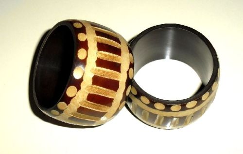 Wooden Carved Napkin Rings, Size : Standard
