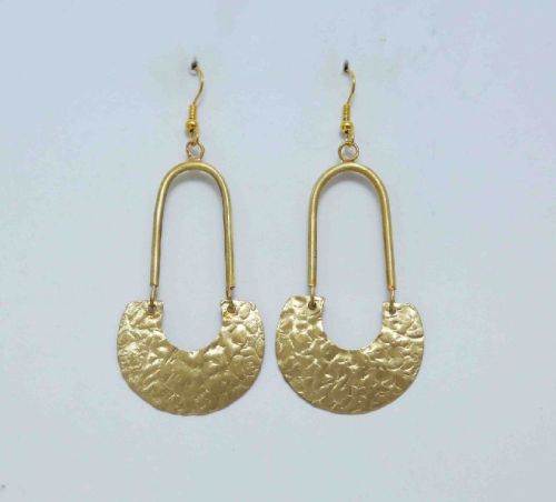 Polished Printed Metal Earring (Brass), Style : Antique