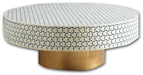 Round Mother Of Pearl Coffee Table, For Hotel, Home, Size : Standard
