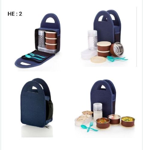 MULTICOLOUR Stainless Steel Lunch Tiffin Box, Shape : Round