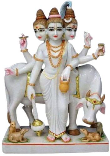 Marble Dattatreya Statue, For Worship, Gifting, Pattern : Plain, Printed