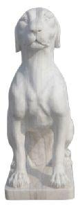 Marble Dog Statue, For Garden, Home, Size : 2feet