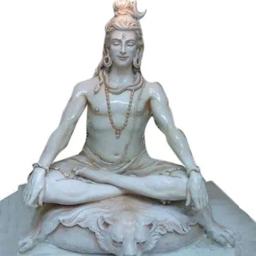 Marble Mahadev Statue, For Home, Temple, Size : 4feet