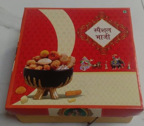 Polished Printed Paper Handmade Sweet Box, Shape : Rectangular