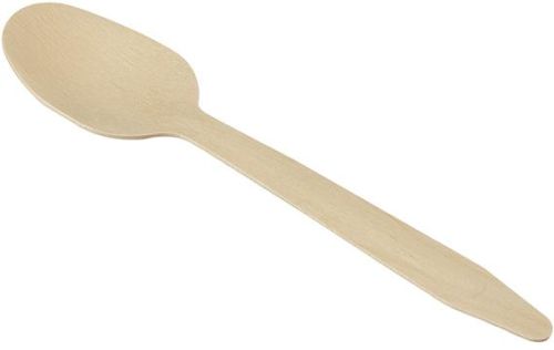 White 165mm Wooden Spoon