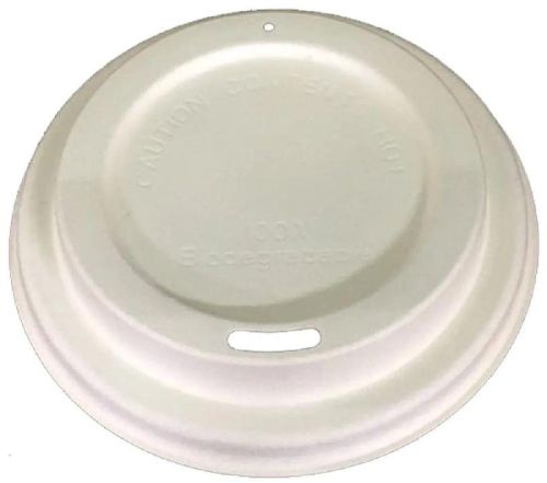 Plain 80mm Bagasse Lid, Shape : Round