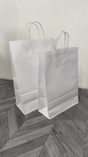 Non Zipper White Paper Bags, For Shoppimg, Feature : Easy To Carry, Good Quality