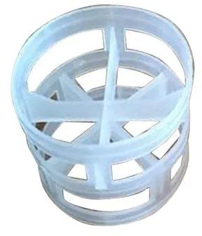 Round PP Cooling Tower Pall Rings, For Industrial Use, Color : White