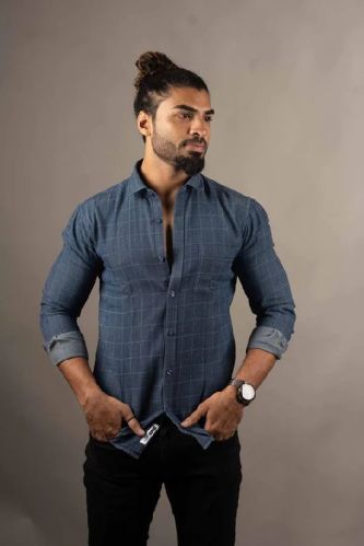 Modern & Shining Royal Blue Check Shirt