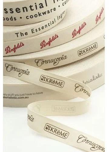 Printed Cotton Tape, For Promotion Use, Packaging Type : Paper Box