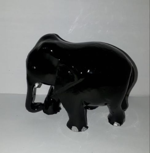 Black Wooden Elephant Statue, For Decoration, Feature : Easy To Place, Complete Finishing