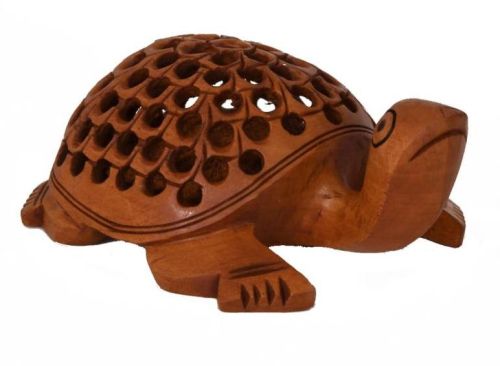 Handmade Wooden Tortoise Statue, For Decoration, Feature : Best Quality