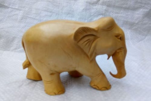 Wooden Plain Elephant Statue, For Decoration, Feature : Complete Finishing
