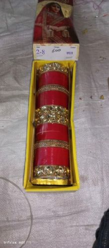 Design No. 600 Bridal Chura Set, Main Stone : Crystal