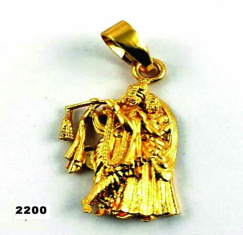 Brass Micro Gold Plated Krishna Pendant, Occasion : Part Wear