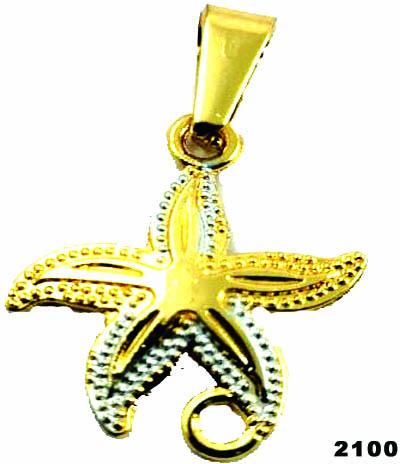 Gold Plated Star Fish Pendant, Occasion : Part Wear